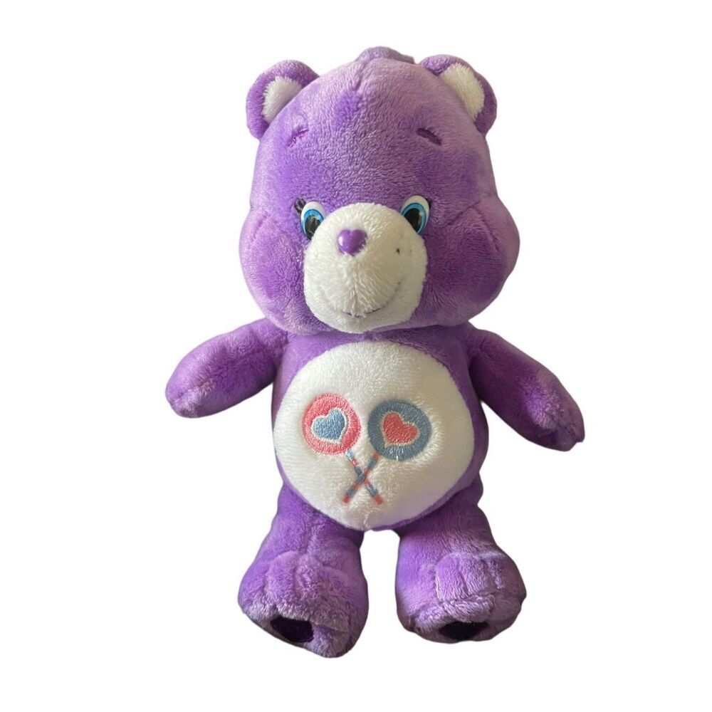 Care Bears Purple Lollipops Share Bear Plush Stuffed Animal Toy